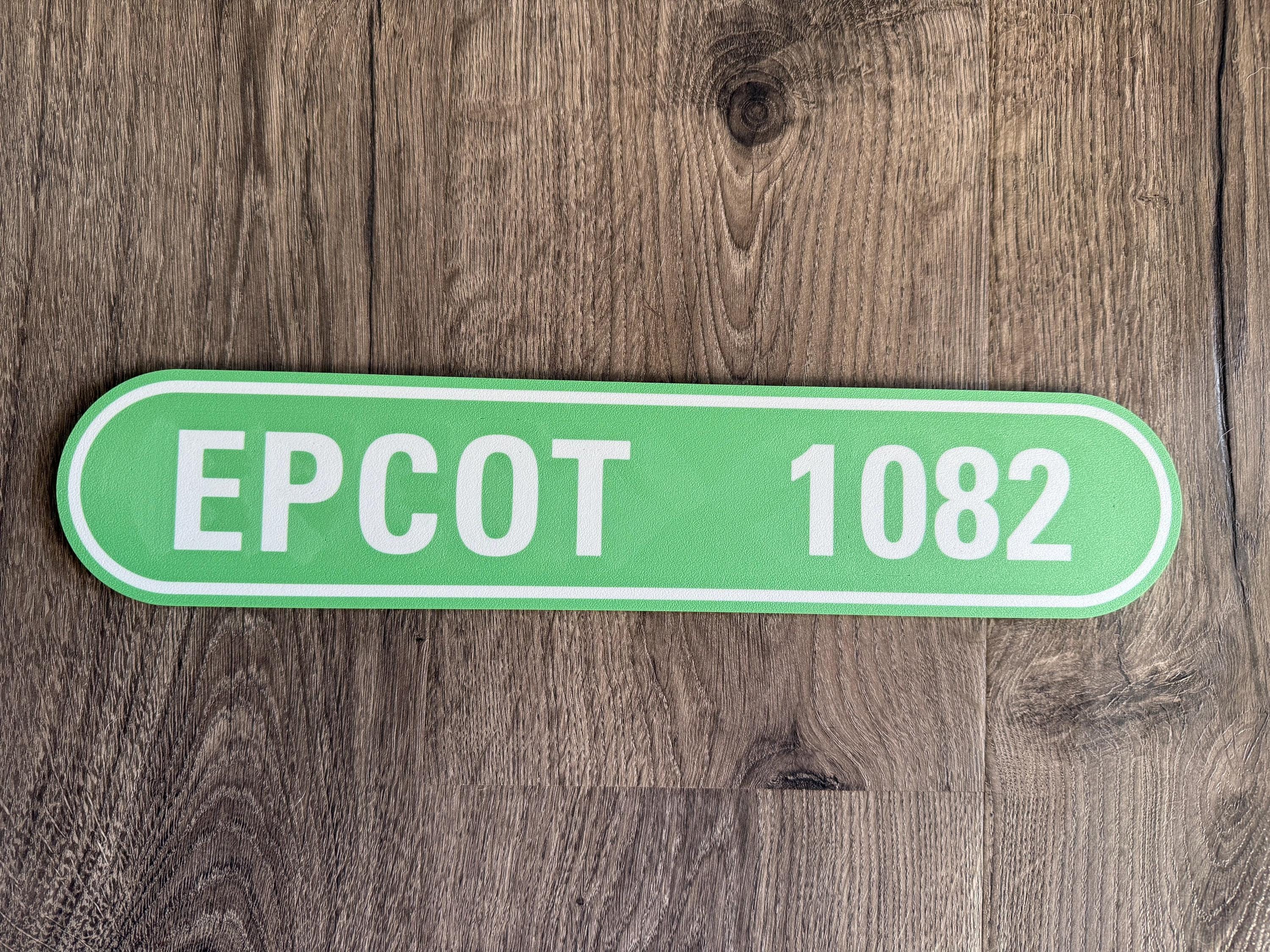 Custom Disney Mileage Sign – Personalized 3D Printed Road Sign to Magic Kingdom, EPCOT, Resort, or DVC Home – Disney Gift