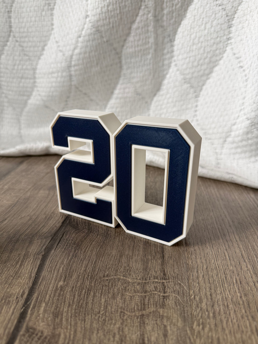 Classic New York Style Baseball Jersey Number Display