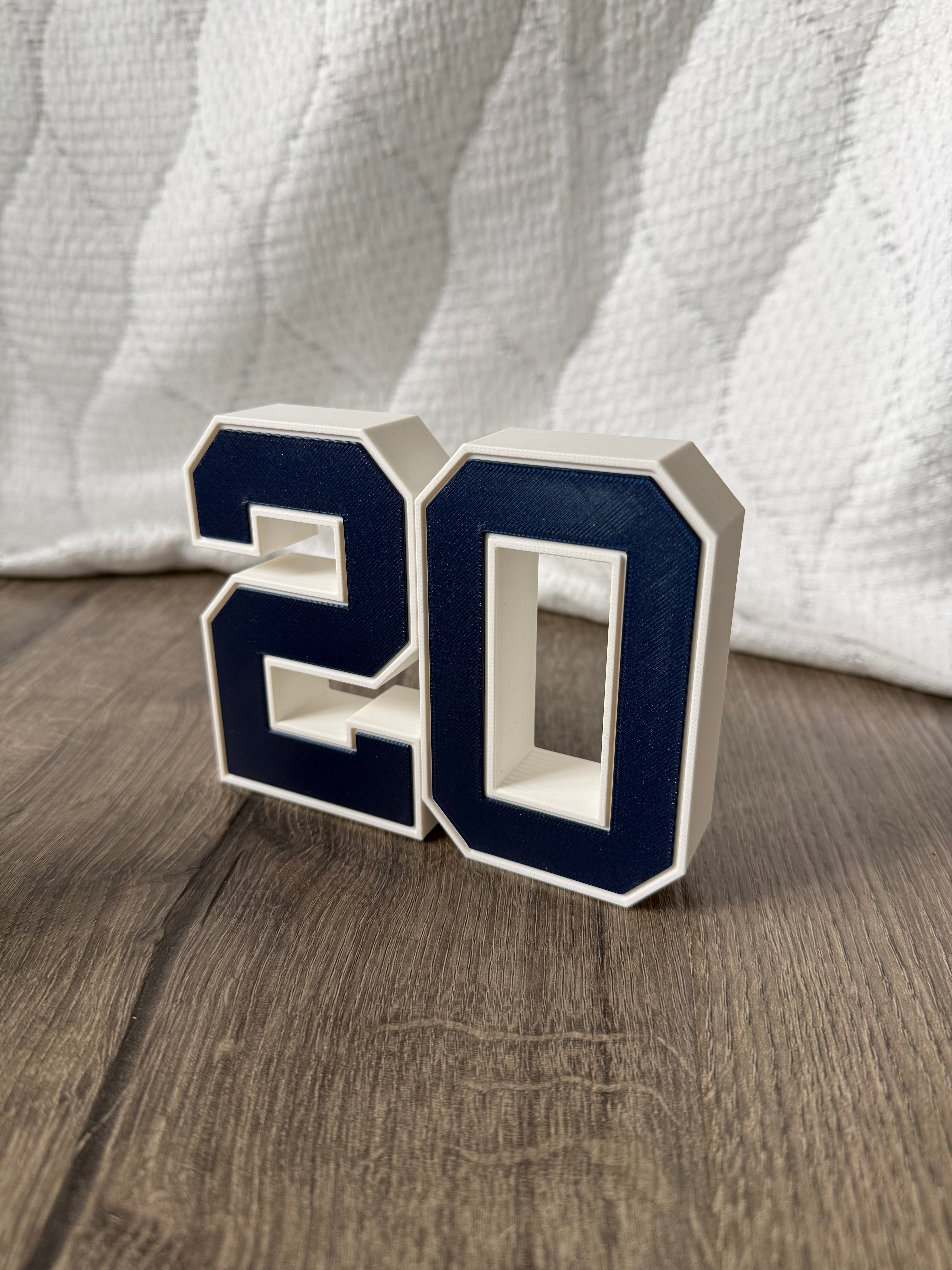 Classic New York Style Baseball Jersey Number Display
