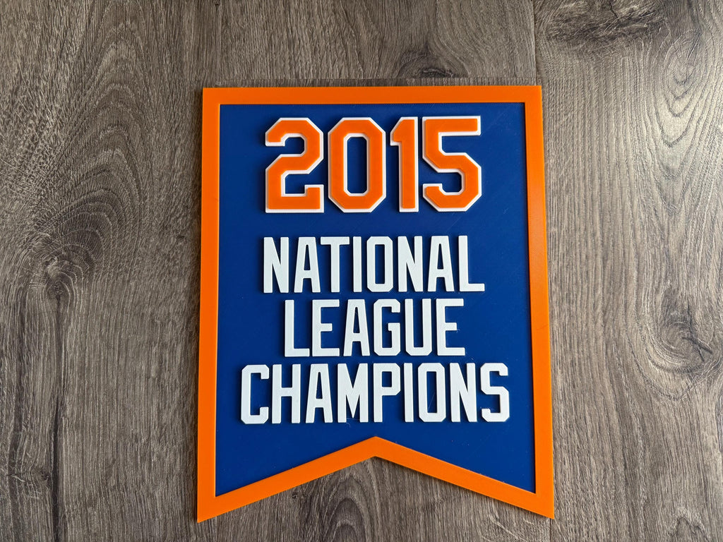 NY Mets Right Field Championship Banners – Citi Field-Inspired Collectibles - 3D Printed