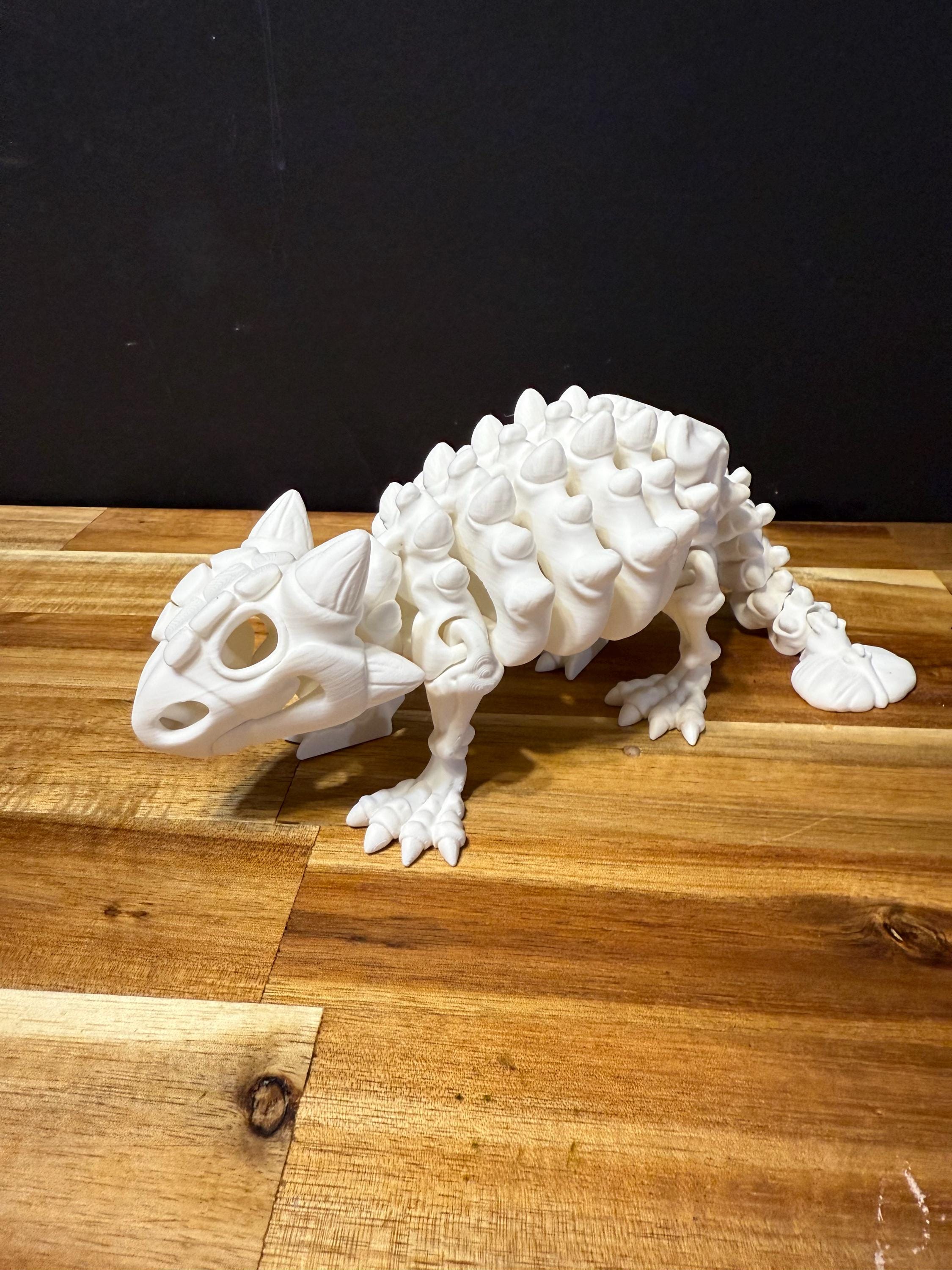 3D Printed Flexi Factory Skeleton Dinosaurs – T-Rex, Pteranodon, Ankylosaurus – Articulated & Poseable