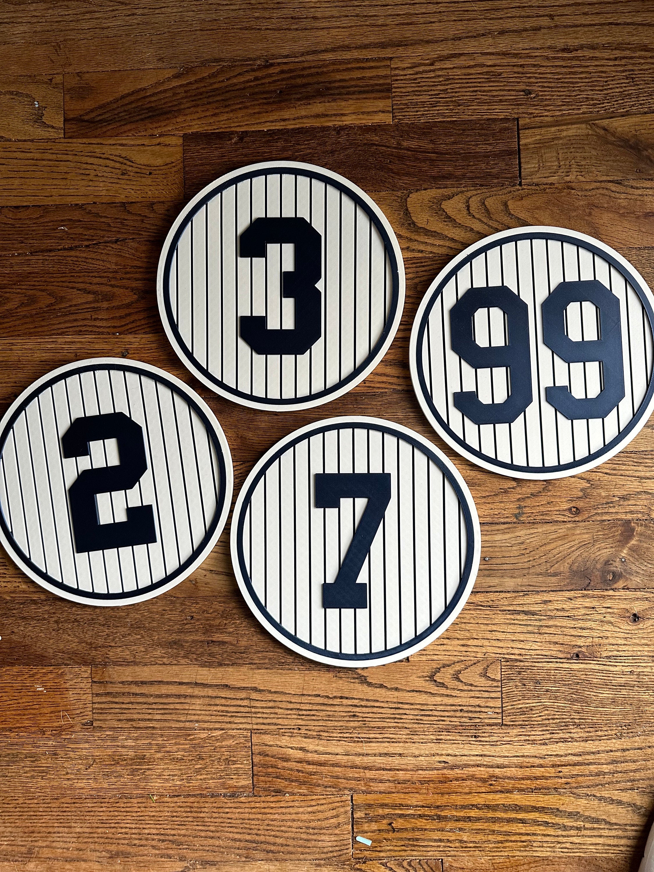 Retired New York Yankees Number Plaques - Mantle | Jeter | Ruth