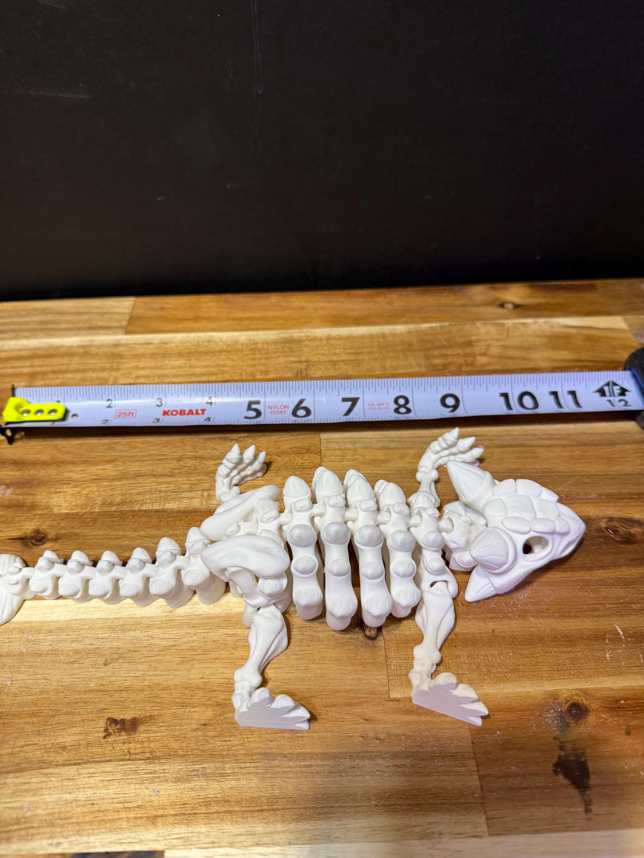3D Printed Flexi Factory Skeleton Dinosaurs – T-Rex, Pteranodon, Ankylosaurus – Articulated & Poseable