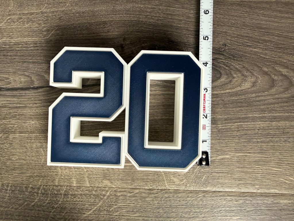 Classic New York Style Baseball Jersey Number Display