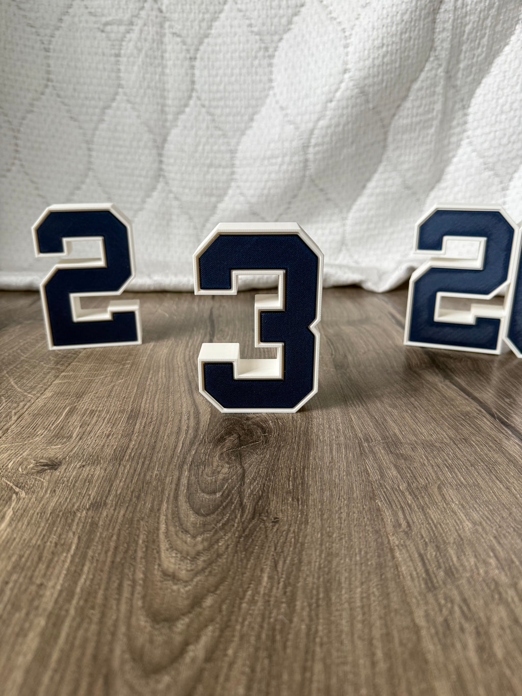 Classic New York Style Baseball Jersey Number Display