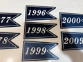 New York Baseball Championship Banner Sets | 3D Printed Navy & White Era Collections | Choose Your Set