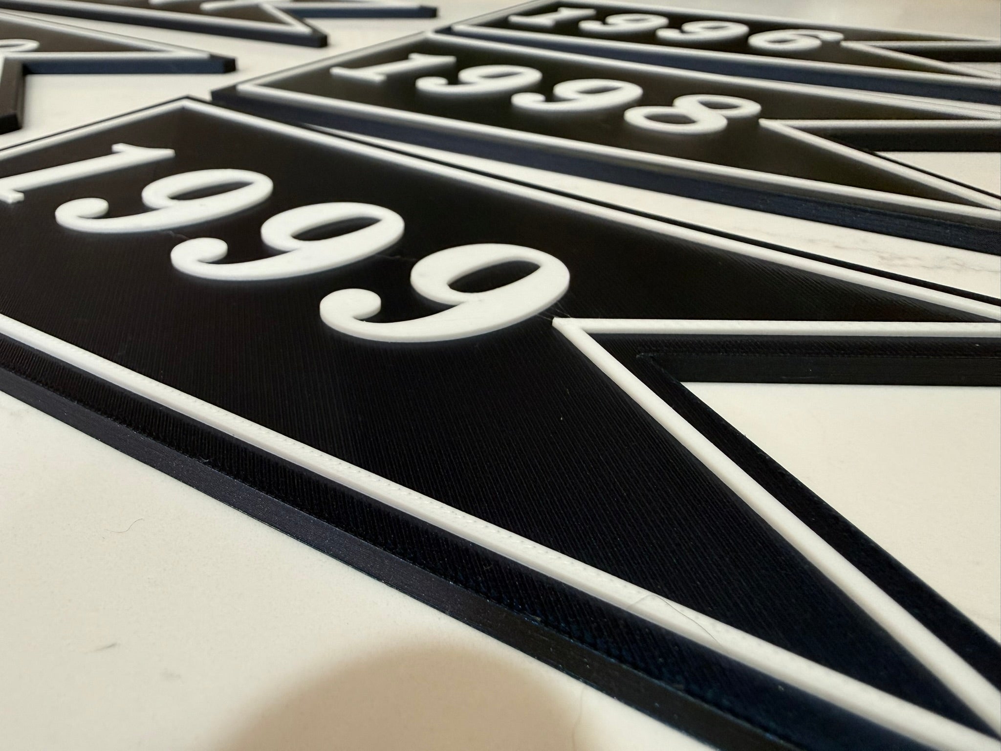 New York Baseball Championship Banner Sets | 3D Printed Navy & White Era Collections | Choose Your Set