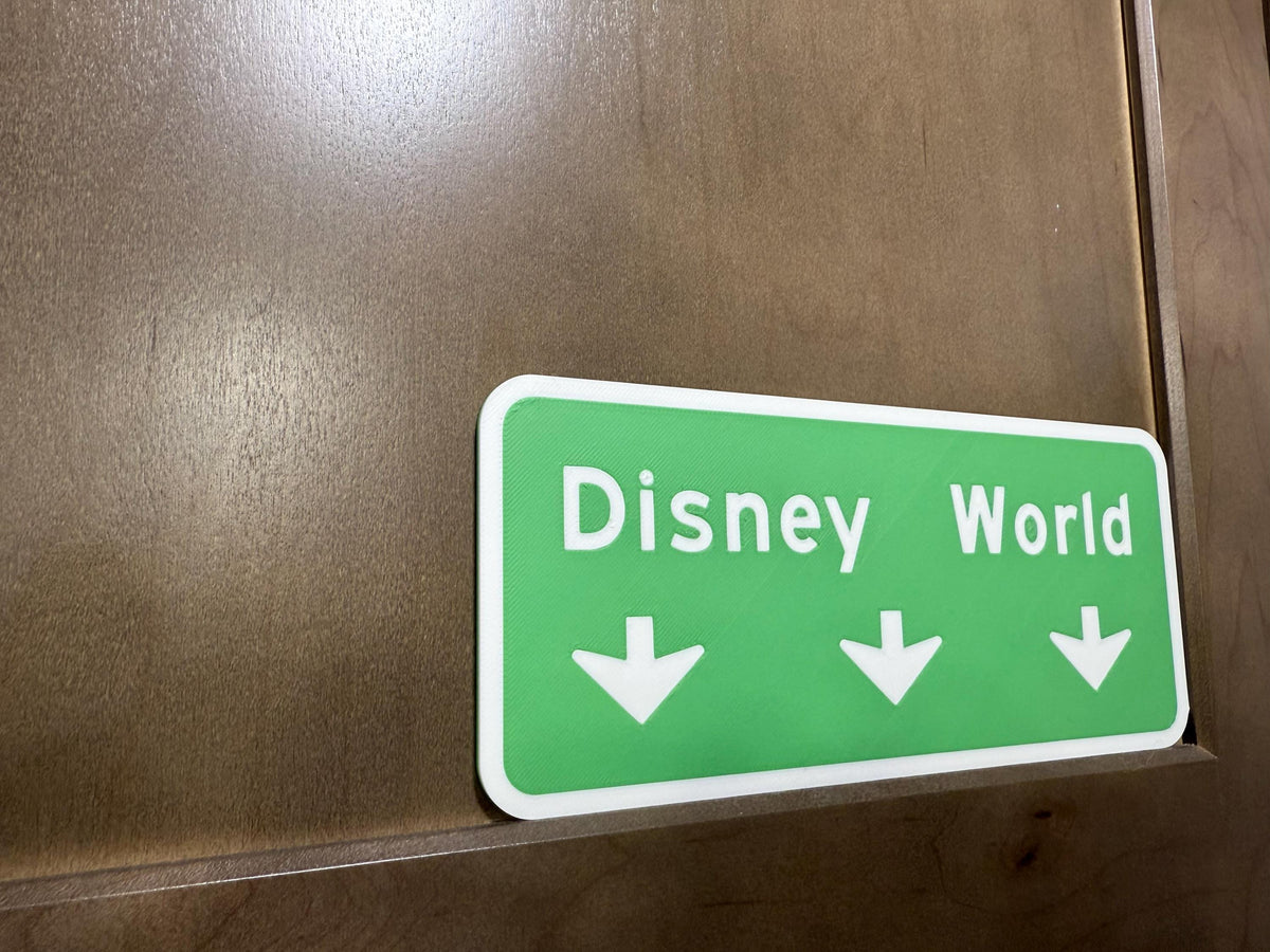 3D Printed Disney Road Sign | Vintage Disney World Sign | Magic Kingdo ...
