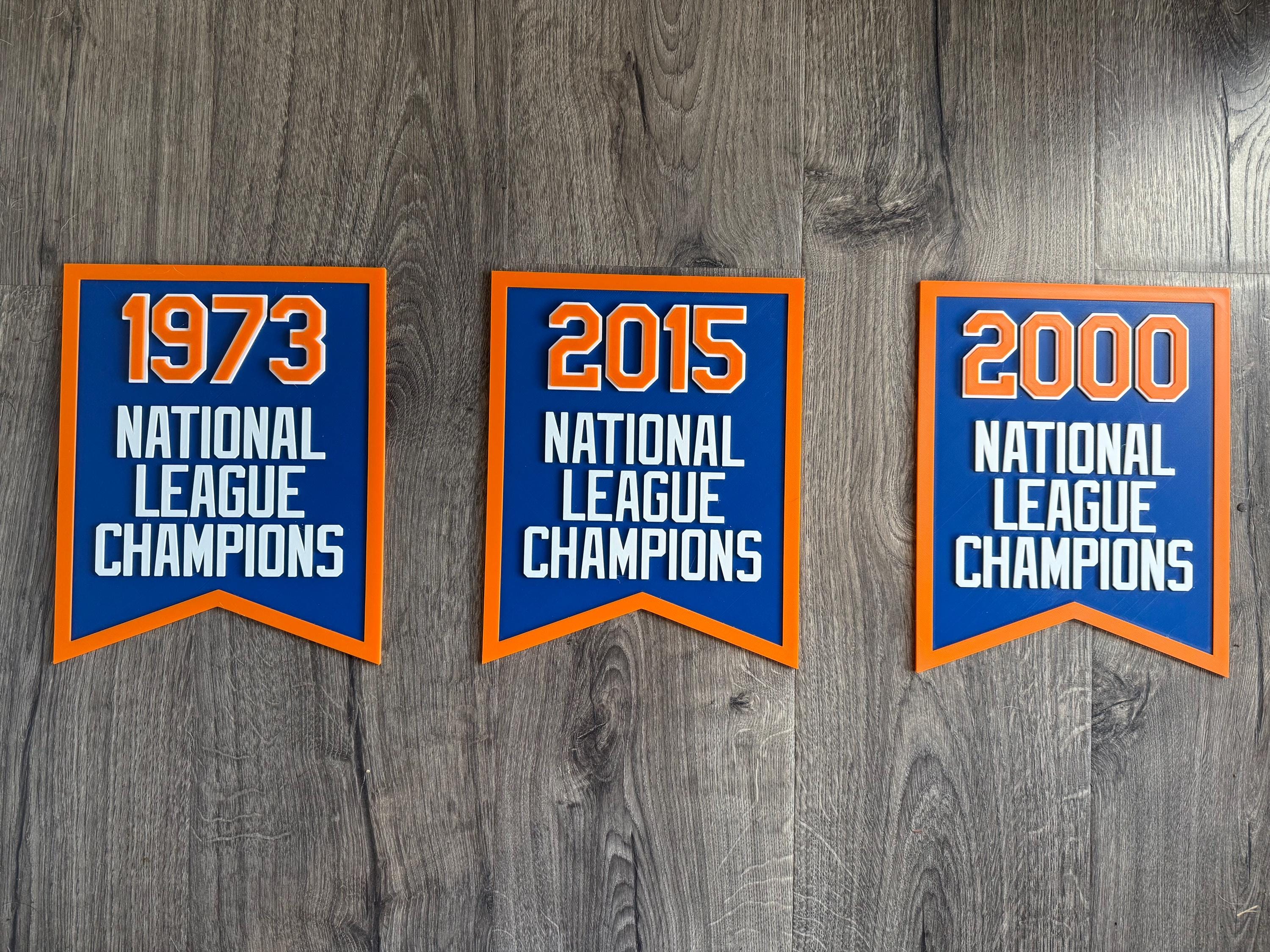 NY Mets Right Field Championship Banners – Citi Field-Inspired Collectibles - 3D Printed