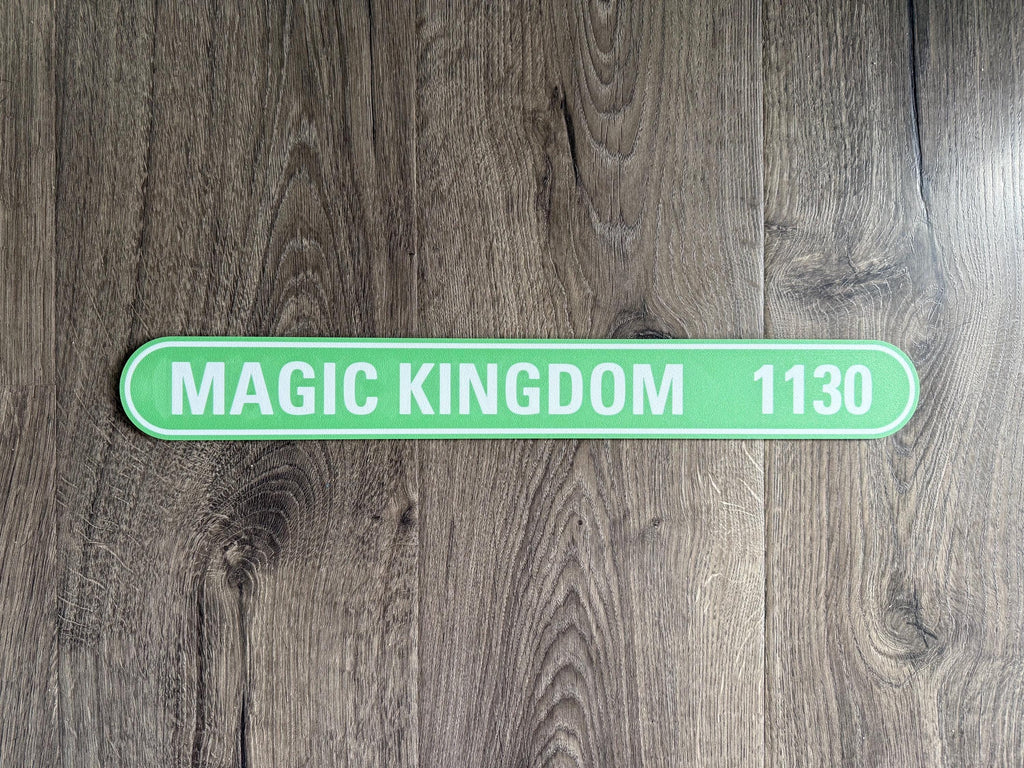 Custom Disney Mileage Sign – Personalized 3D Printed Road Sign to Magic Kingdom, EPCOT, Resort, or DVC Home – Disney Gift