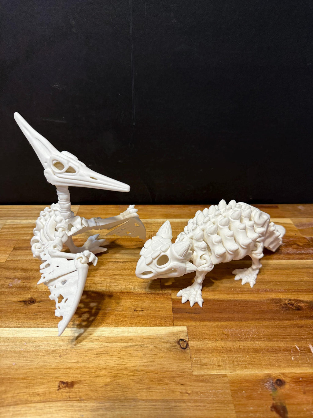 3D Printed Flexi Factory Skeleton Dinosaurs – T-Rex, Pteranodon, Ankylosaurus – Articulated & Poseable