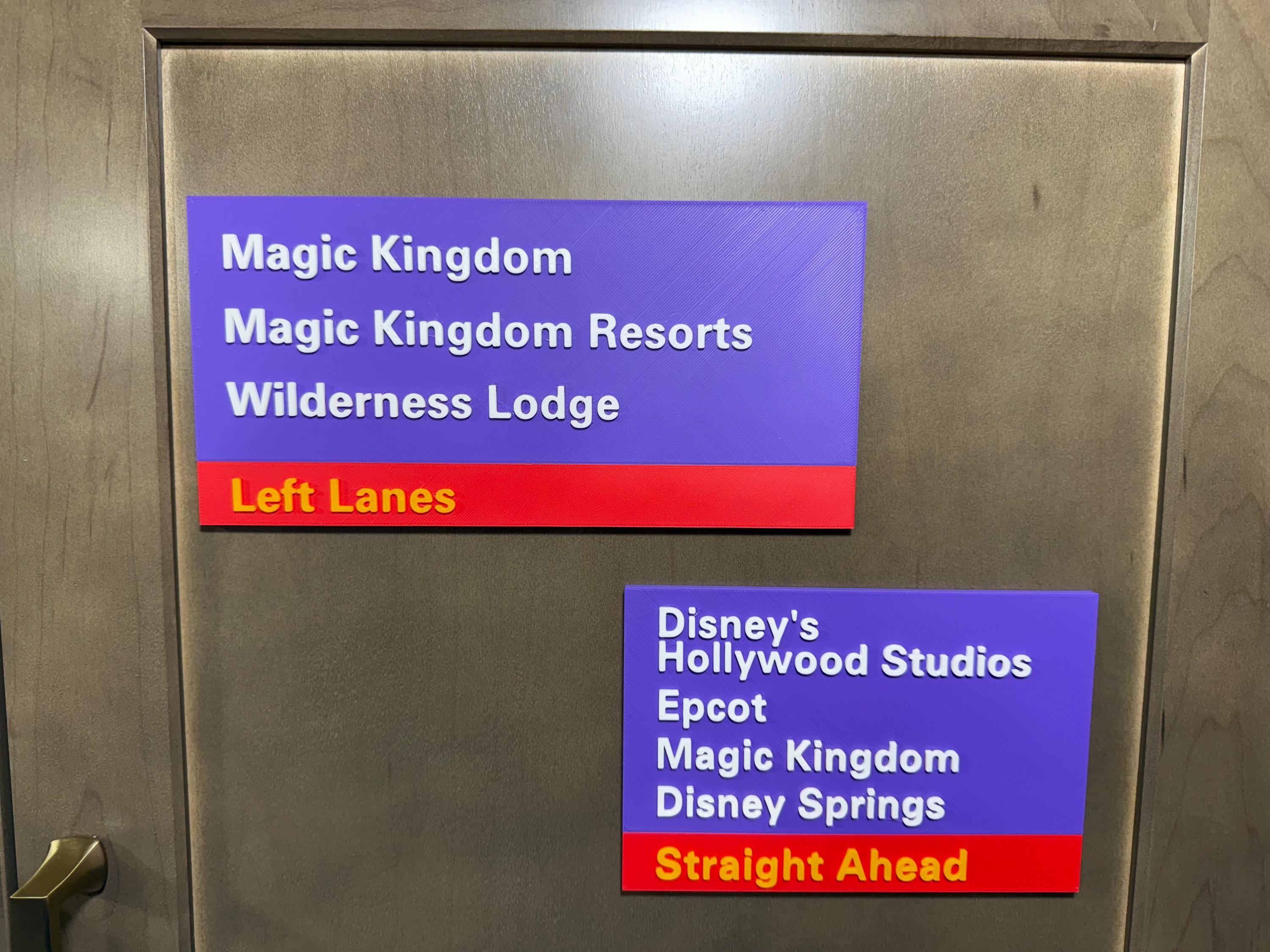 3D Printed Disney Road Sign | Vintage Disney World Sign | Magic Kingdom Epcot Hollywood Studios Decor | Nostalgic Disney Gift